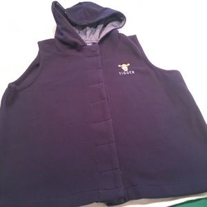 Vintage Disney Tigger fleece hooded vest
